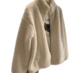 Women's Petite Thick Casual Stand-collar Furry Coat - Image 4