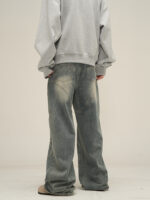 Deconstructed Design Sense Niche Straight Leg Jeans Man - Image 4