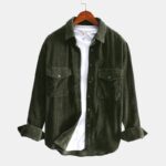 Corduroy Shirt Men Long Sleeved Shirt Thickened Retro Shirt - Image 2