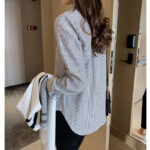Spring Women's Korean Style New Casual Student Shirt Bottoming Shirt Fashion Loose Long-Sleeved Vertical Striped Shirt - Image 3