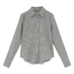 Spring Women's Korean Style New Casual Student Shirt Bottoming Shirt Fashion Loose Long-Sleeved Vertical Striped Shirt - Image 2