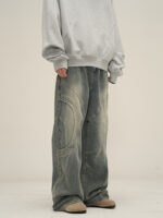 Deconstructed Design Sense Niche Straight Leg Jeans Man - Image 3