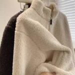 Women's Petite Thick Casual Stand-collar Furry Coat - Image 6