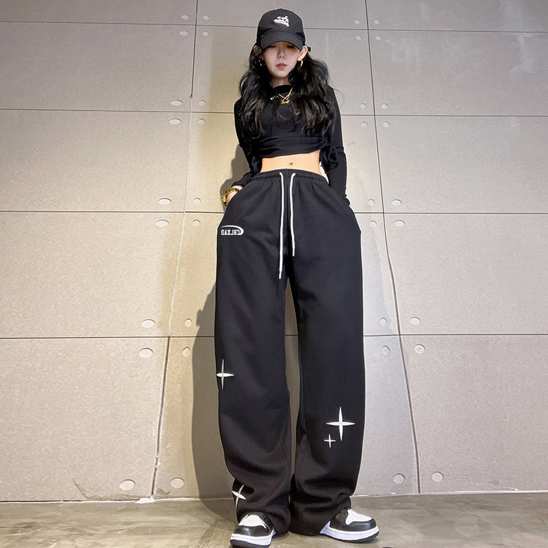 3b08aff3-4d61-4ff1-80dc-acd50ff52e75-1.jpg Women's Ankle-tied Two-purpose Sweatpants American Style - Image 1