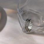 Geometric Stereo Copper Micro-inlaid Zircon Ring - Image 5
