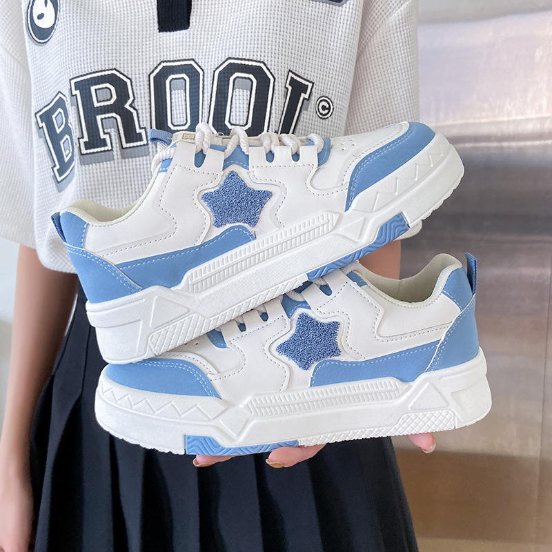 79b2281c-1391-4fdc-8c50-2a1601bd5399.jpg Women's Spring Korean Style Thick Bottom All-matching Students' Casual Skate Shoes - Image 1
