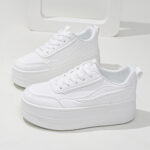 Japanese And Korean Platform Sports White Shoes Heightened Sneakers Casual Women's - Image 2