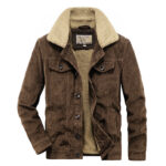 Winter Corduroy Cotton Coat Men - Image 4