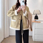 Lamb Wool Chanel Coat Women's Fleece Short Suede - Image 5