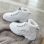 Korean Style Student All-matching Warm High-top Martin Boots - Image 4