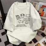 Women's Cotton Short-sleeved T-shirt With Inner Design Sense Niche Printing - Image 2