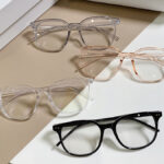 New Trendy Beige Nail Glasses Frame For Women