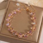 Crystal Woven Bracelet Women's Fashion High-end Simple Round - Image 4