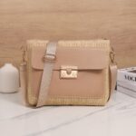 Straw Shoulder Bag Solid Color Crossbody - Image 5