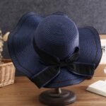 Summer Sun Hat Women Straw Hats Sunshade Panama  Fashion Bow Beach Hat Foldable Travel Caps - Image 6