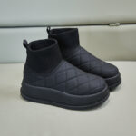 Fleece-lined High-top Snow Boots Female Student Ins Tide Korean Warm Casual Cotton-padded Shoes - Image 3