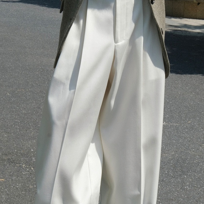 b7b0167e-cb98-4f21-a781-e334aeb43e7b_fine.jpeg Casual Style Three-dimensional Pleated Suit Pants Loose Drooping Women - Image 1