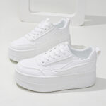 Japanese And Korean Platform Sports White Shoes Heightened Sneakers Casual Women's - Image 5